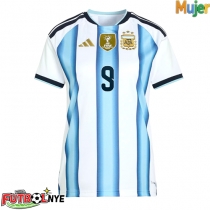 Camiseta Argentina Julian Alvarez #9 Primera Equipación para mujer Mundial 2026 manga corta